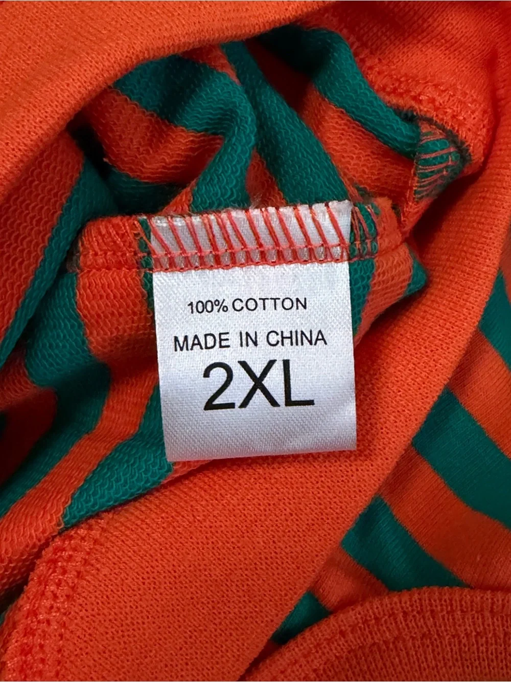 ICHOUe Dog Hoodie 2XL Orange Green Striped Hooded Pet Sweater Pom Pom NWT